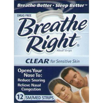 breathe Right Nasal Strips,clear Small Medium Sensitive Skin, 12-count Boxes(144 Strips)