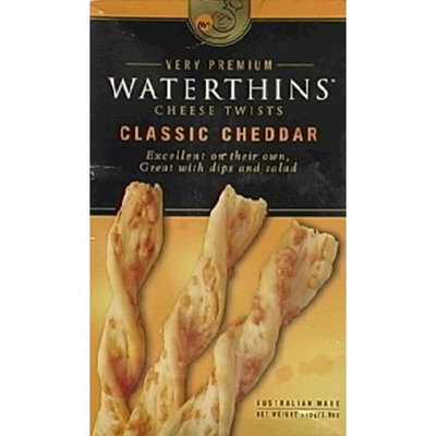 Waterthins Classic Cheddar Cheese Twists, 3.9-Ounce Boxes (Pack of 6)