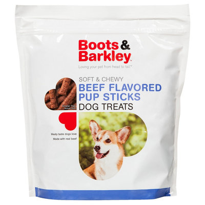 Boots & Barkley Dog Treats Soft & Chewy Beef Flavored Pup Sticks 25 oz