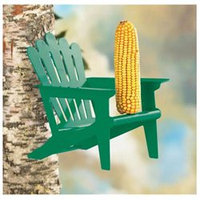 Hiatt Manufacturing Adirondack Green Chair Squirrel Feeder