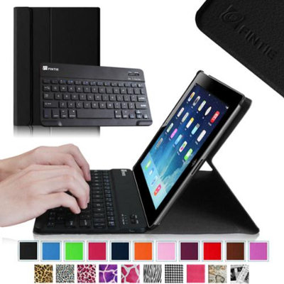Fintie Wireless Bluetooth Keyboard Case for Apple iPad 4th Generation with Retina Display, iPad 3 & iPad 2, Black