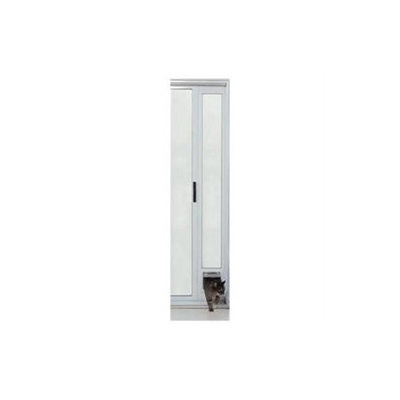 Ideal Pet Products PATCFW Cat Flap Patio Door - White Finish 77 5/8-80 3/8