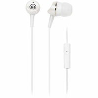 Eforcity Wicked Wi-1954 Metallics Headphones With Microphone, White