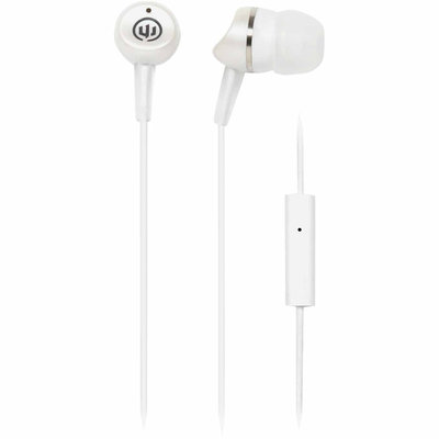 Eforcity Wicked Wi-1954 Metallics Headphones With Microphone, White