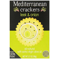 Natural Nectar Mediterranean Crackers, Leek & Onion, 3.7-Ounce Packages (Pack of 12)
