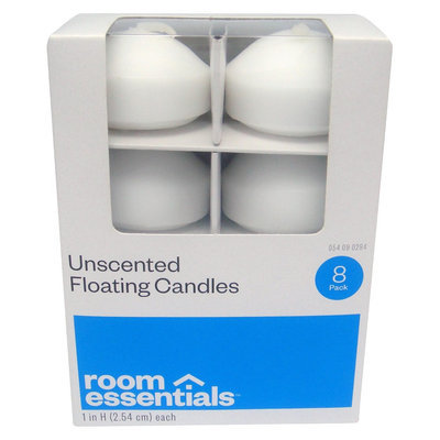 Room Essentials set of 8 floating candle, unscented