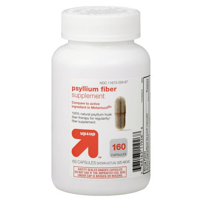 up & up Psyllium Fiber Supplement Capsules - 160 Count