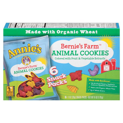 Annie's® Homegrown Crackers Bernie's Farm Animal Cookies Snack Packs