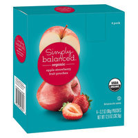 Simply Balanced Organic Apple Strawberry Fruit Pouches 3.2oz 4ct