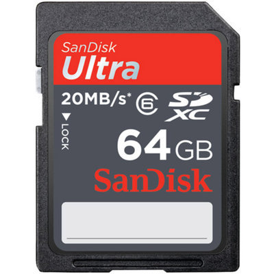 SanDisk Ultra 64GB Class 10 SDHC Memory Card