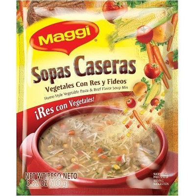 Maggi Sopas Caseras Beef, 3.52-Ounce (Pack of 12)