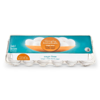 Simply Balanced Cage Free White Fresh Eggs 12 ct