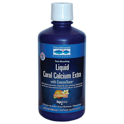 Trace Minerals Research Liquid Coral Calcium Extra Orange Vanilla - 1000 mg - 32 fl oz