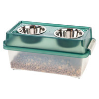 Iris USAa ¢ Elevated Small Dog Feeder with Storage