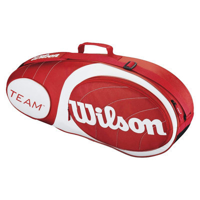Wilson Team Collection 3 Pack Tennis Bag, Red/White