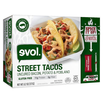 Evol Uncured Bacon, Potato & Poblano Pepper Street Taco