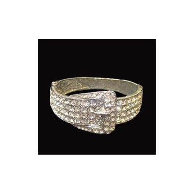 December Diamonds Silvertone Crystal Buckle Fashion Jewelry Cuff Bracelet 8