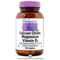 Bluebonnet Nutrition - Calcium Citrate Magnesium Vitamin D3 High Potency - 90 Caplets