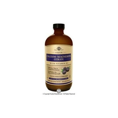 Solgar Liquid Calcium Magnesium Citrate with Vitamin D3 - Natural Blueberry Flavor