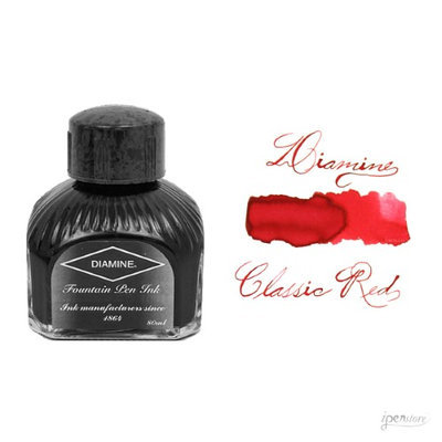 Diamine 80 ml Bottle Fountain Pen Ink, Classic Red