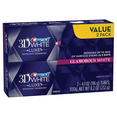 Crest 3D White Luxe Glamorous Toothpaste - 2 Count (4.1 oz each)
