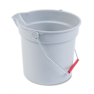 Rubbermaid Commercial RCP296300GY Brute Utility Bucket, 10 Quart, Gray