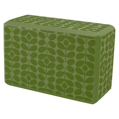 Orla Kiely by Gaiam Linear Stem Apple Yoga Block- Green