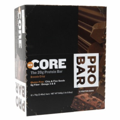 PROBAR CORE 20g Protein Bar, Brownie Crisp, 12 ea