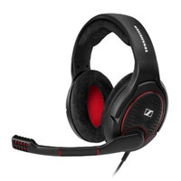 Sennheiser Around-the-Ear Headphones With Enhanced Base - Red/Black -