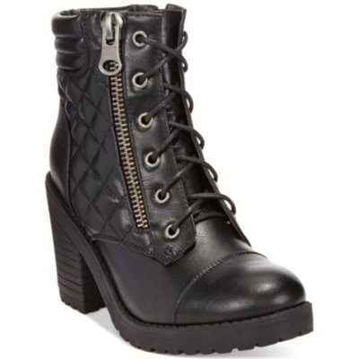 ankle booties Rampage Harrison Lace-Up Lug Booties