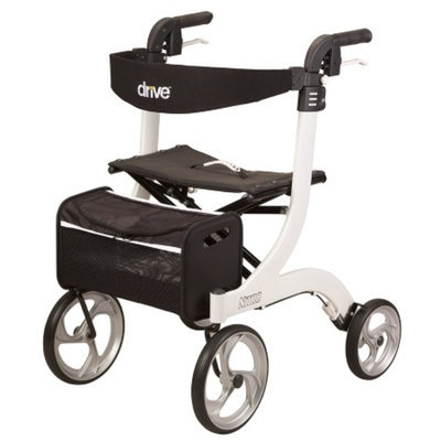 Drive Medical Nitro Euro Style Rollator Walker, White, 1 ea