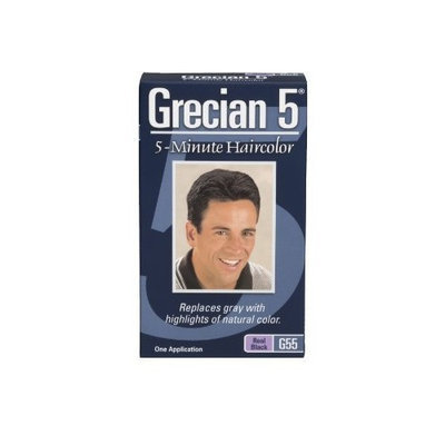 Grecian Formula Grecian 5 5-Minute Haircolor, Real Black, 1 kit, (Pack of 3)
