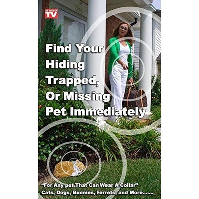 The Cat Caller - Pet Tracker for Cats & Small Dogs - 1 White Collar Receiver 1 Remote Locator