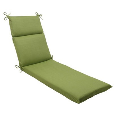 Pillow Perfect Outdoor Chaise Lounge Cushion - Green Forsyth Solid