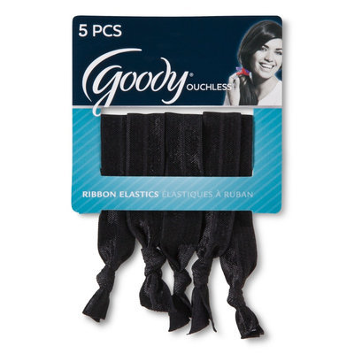 Goody Ouchless Black Ribbon Elastics - 5 CT