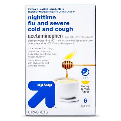 up & up Nighttime Flu, and Severe Cold and Cough Acetaminophen Packets