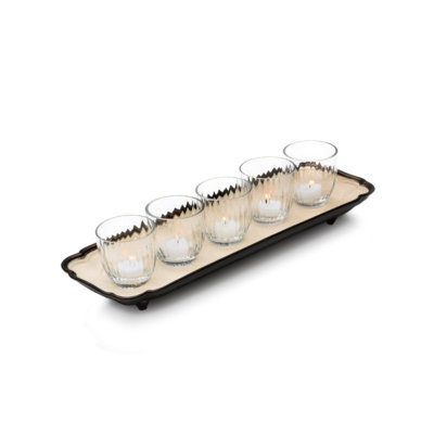 Mikasa Countryside 18-inch Tray with Fluted Glass