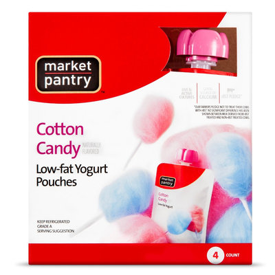 Market Pantry Yogurt Pouch Cotton Candy 4 Count