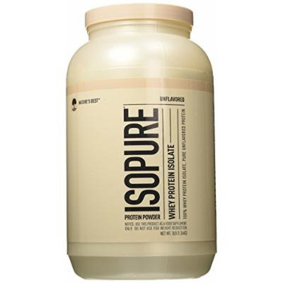 Isopure Whey Protein Isolate, Unflavored, 3 Pounds (Packaging May Vary)