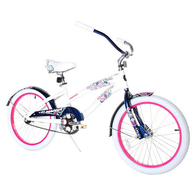 Girl's Magna Oasis Cruiser Bike - White/Blue (20
