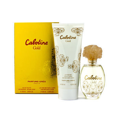 Gres Cabotine Gold Coffret: Eau De Toilette Spray 100ml/3.4oz + Body Lotion 200ml/6.76oz 2pcs
