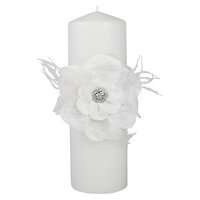 Ivy Lane Designs Ivy Lane Design Somerset Collection Unity Candle, 3 by 9-Inch Pillar, White