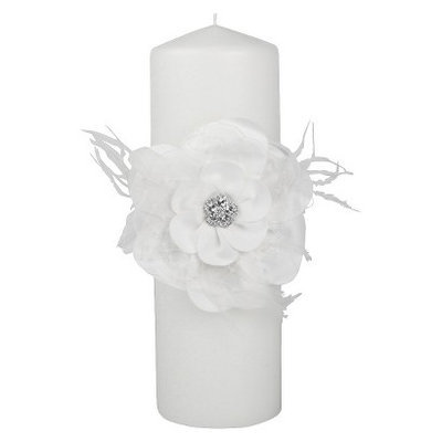 Ivy Lane Designs Ivy Lane Design Somerset Collection Unity Candle, 3 by 9-Inch Pillar, White