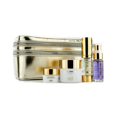 Swissline 25th Anniversary Cell Shock Gold Kit: Rich Cream, Eye Complex, Overnight Cream, Essence