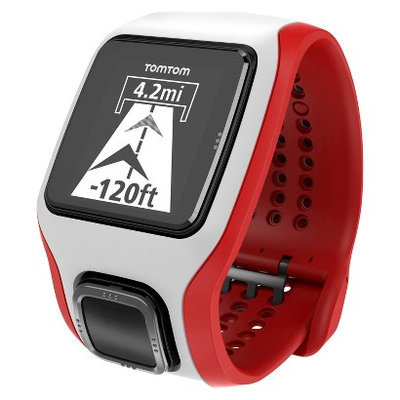 Tomtom - Multi-sport Cardio GPS Watch With Heart Rate Monitor - White/red