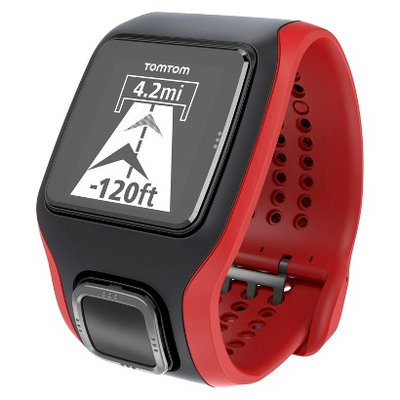Tomtom - Runner Cardio GPS Watch With Heart Rate Monitor - Black/red