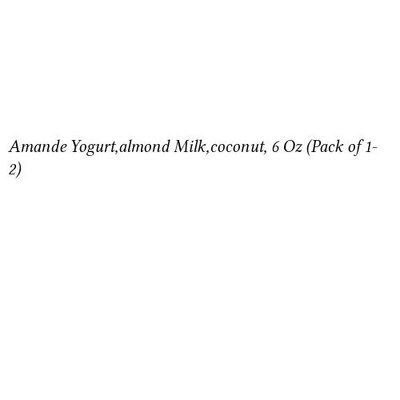 Amande Yogurt,almond Milk,coconut, 6 Oz (Pack of 12)