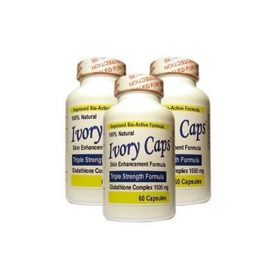 (3 Pack) Ivory Caps **BEST VALUE**- Maximum Potency Glutathione 1500