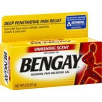 Bengay Menthol Pain Relieving Gel Vanishing Scent 2.66oz - 2 Pack