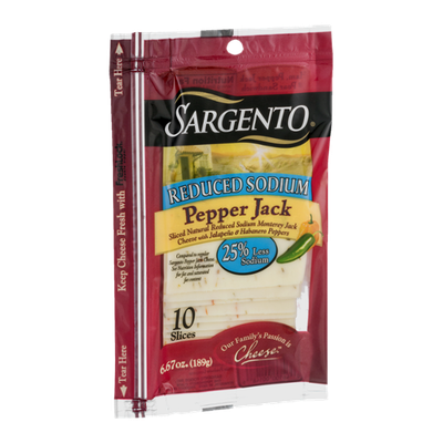 Sargento® Reduced Sodium Pepper Jack Cheese Slices